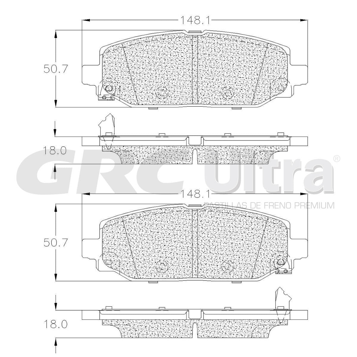 GCD2186 - BALATAS CERAMICAS TRASERAS PARA JEEP WRANGLER 2018-2024
