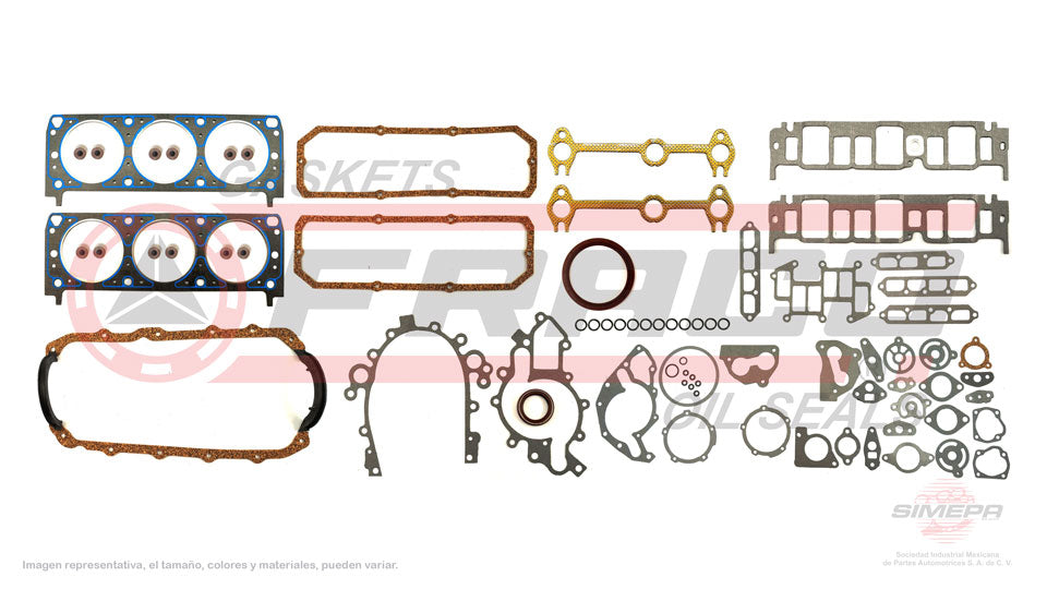 FSX-3062002 - JUEGO DE EMPAQUES PARA BUICK SKYLARK V6 2.8 L 12 V. OHV 1985