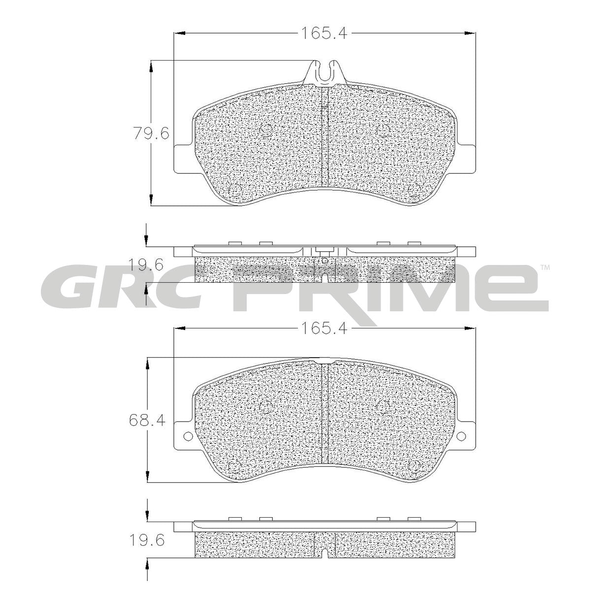 GPRD1406 - BALATAS CERAMICAS DELANTERAS PARA MERCEDES-BENZ GLK250 2013-2015