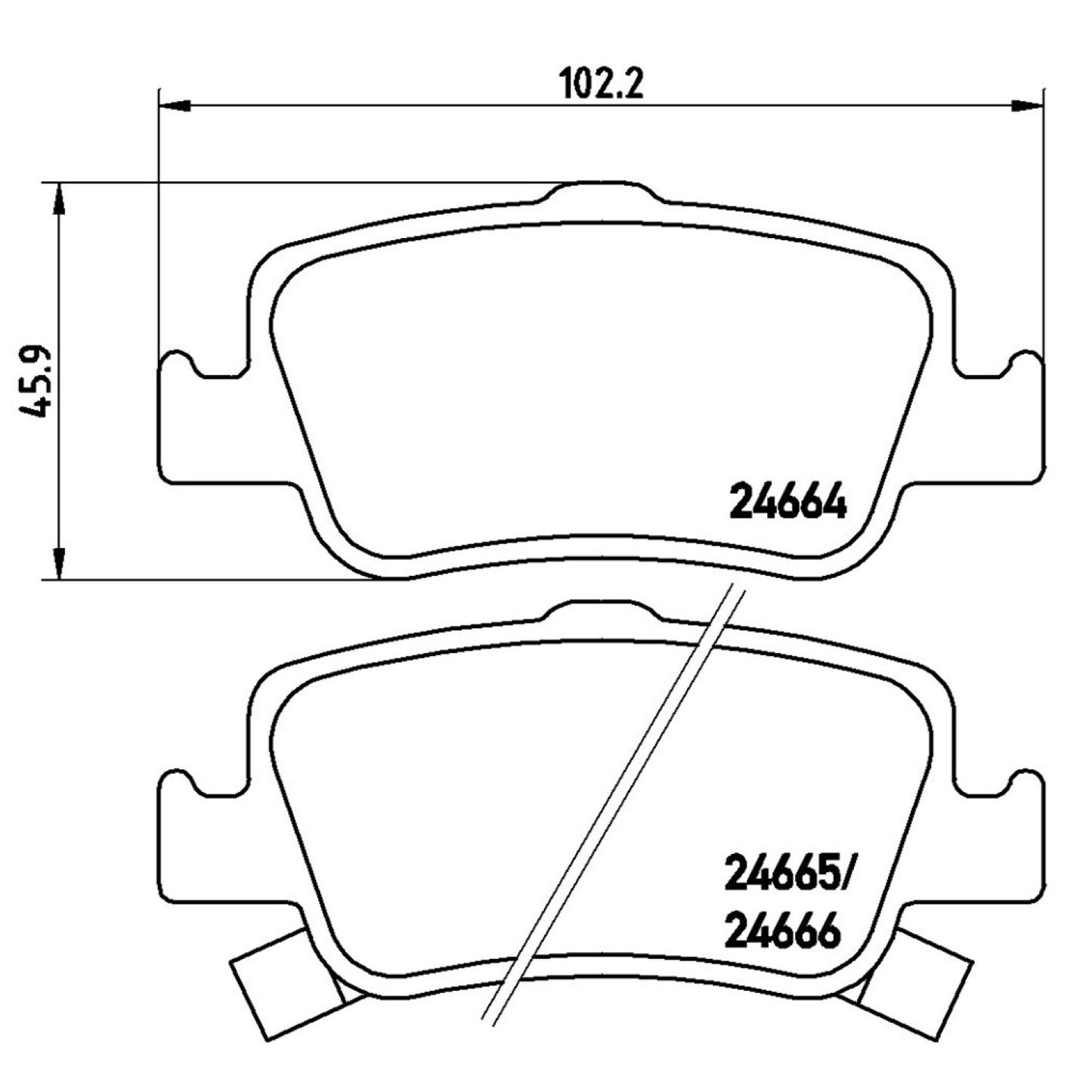 BRE-P83080 - BALATAS TRASERAS PARA TOYOTA COROLLA BASE 2009-2011
