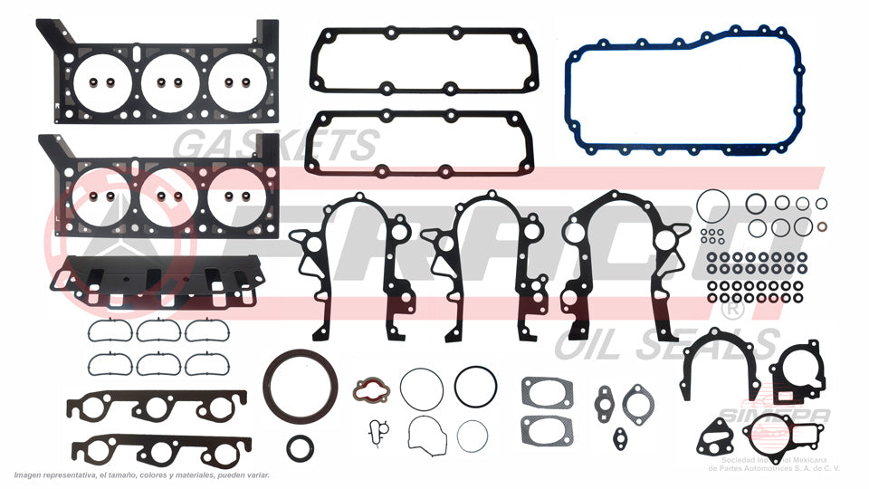 FSX-1162042 - JUEGO DE EMPAQUES PARA CHRYSLER GRAND VOYAGER V6 3.8 L 12 V. OHV 2001-2002