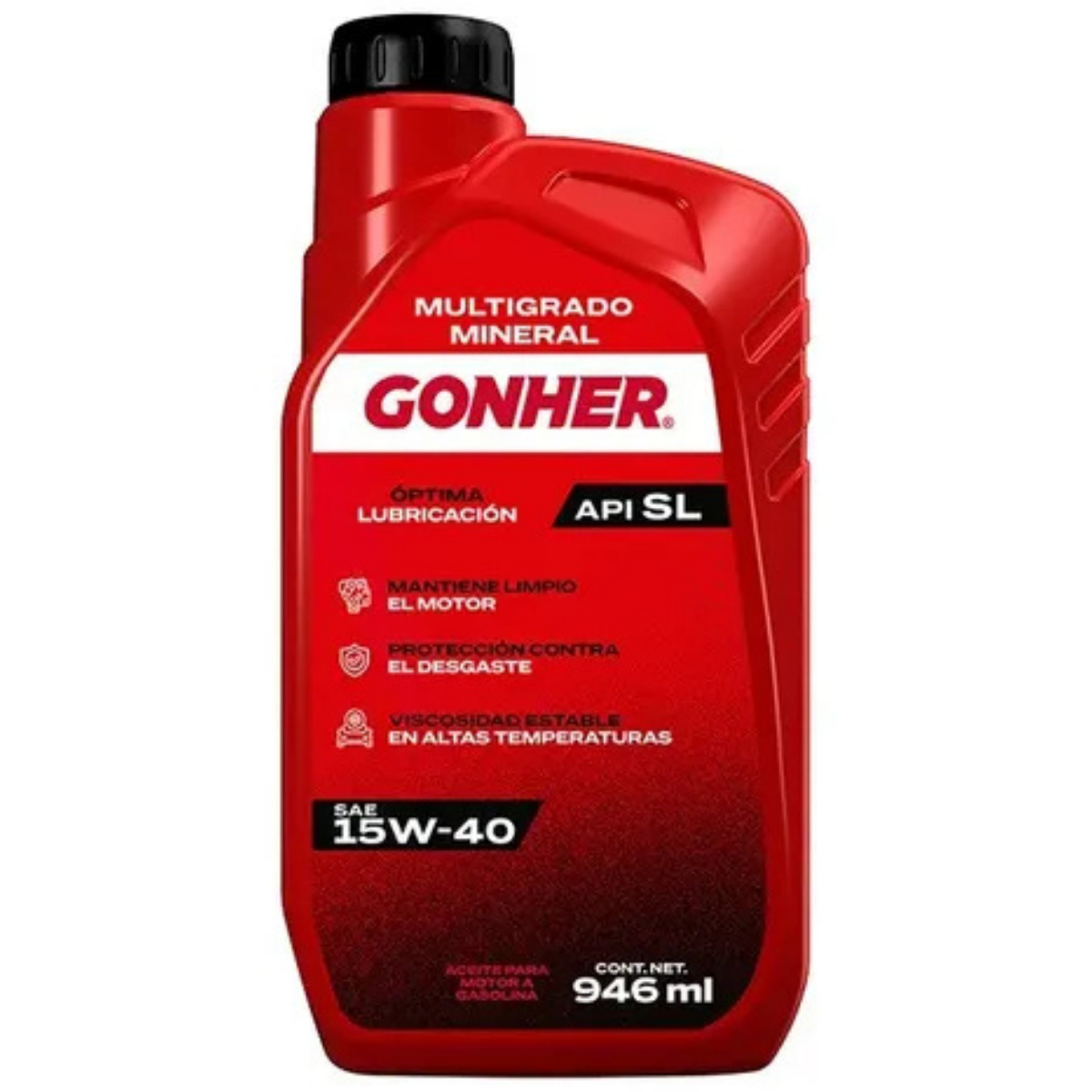 GH-1033940 - ACEITE GONHER SAE 15W-40 API SL CAJA CON 12 PIEZAS DE 946ML