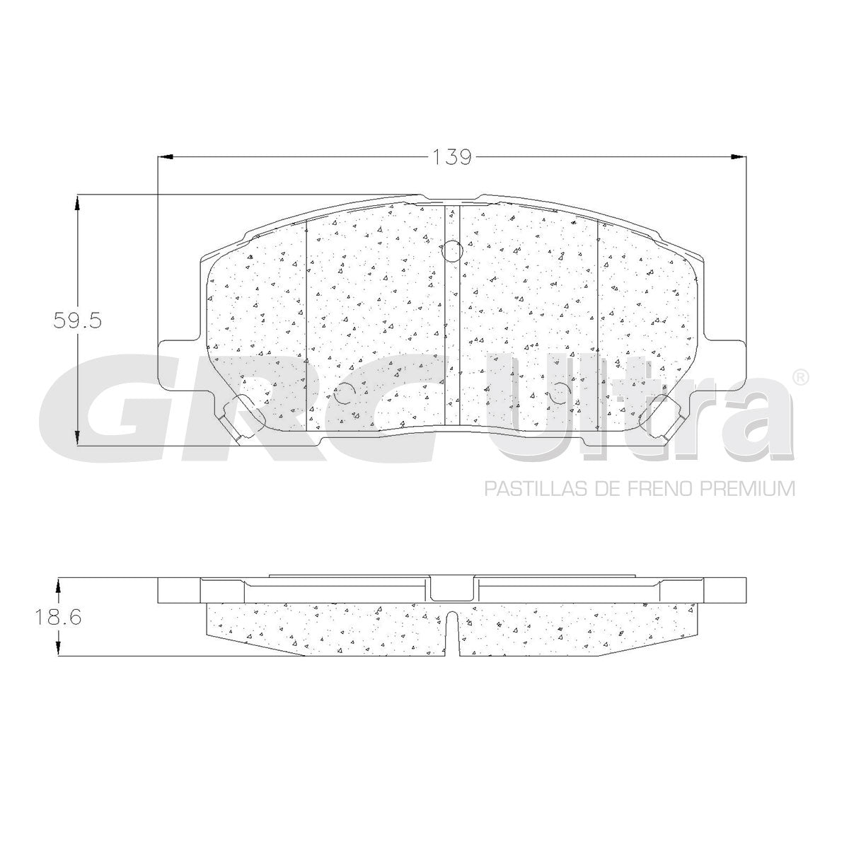 GCD884 - BALATAS CERAMICAS DELANTERAS PARA TOYOTA HIGHLANDER BASE 3.3L 2006-2007