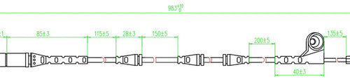 CSA-SDNK34356792567 - SENSOR DE DESGASTE PARA BMW X5 8 4.4 2012-2012