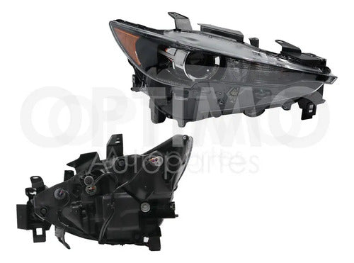YOKO-FFNZ0211 FARO DERECHO PARA MAZDA CX-5 2018-2021 FONDO NEGRO DERECHO/PASAJERO