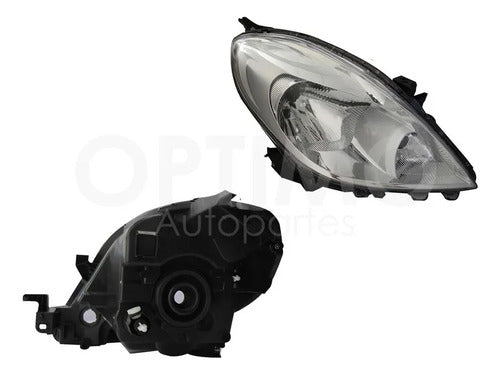 YOKO-FFNN0901 FARO DERECHO PARA NISSAN VERSA 2012-2014 FONDO CROMADO DERECHO/PASAJERO