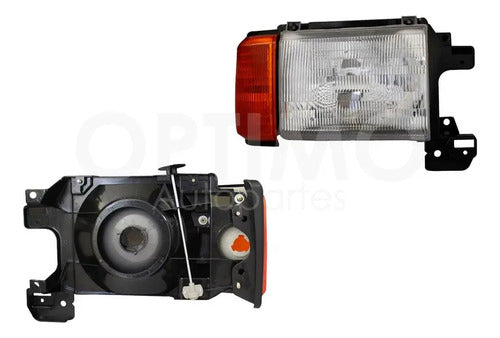 YOKO-FFNF1801 FARO DERECHO PARA FORD F-150 1987-1991 FONDO CROMADO RAYADO DERECHO/PASAJERO