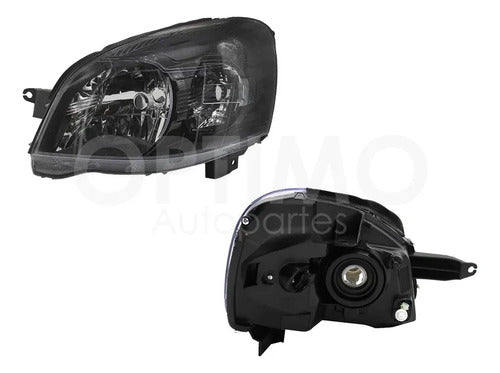 YOKO-FFNC0612 FARO IZQUIERDO PARA CHEVROLET CHEVY C3 2009-2012 FONDO NEGRO IZQUIERDO/CONDUCTOR
