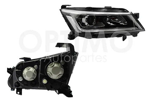 YOKO-FFNC9931 FARO DERECHO PARA CHEVROLET AVEO LS 2024-2026 FONDO CROMADO DERECHO/PASAJERO