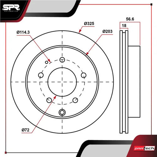 Par De Discos Ventilado Mazda Cx-9 2007 V6 3.5l Traseros