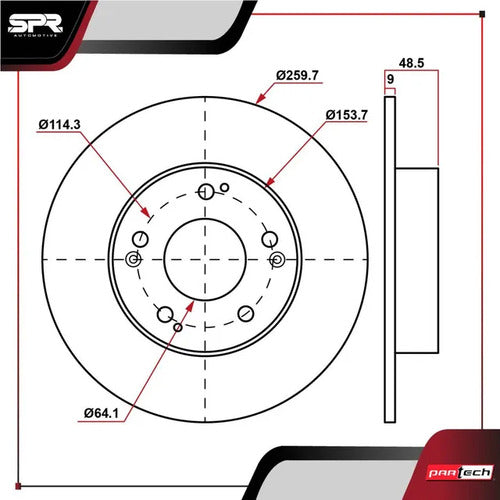 Par De Discos Solido Honda Accord 2003-2012 L4 2.4l Traseros