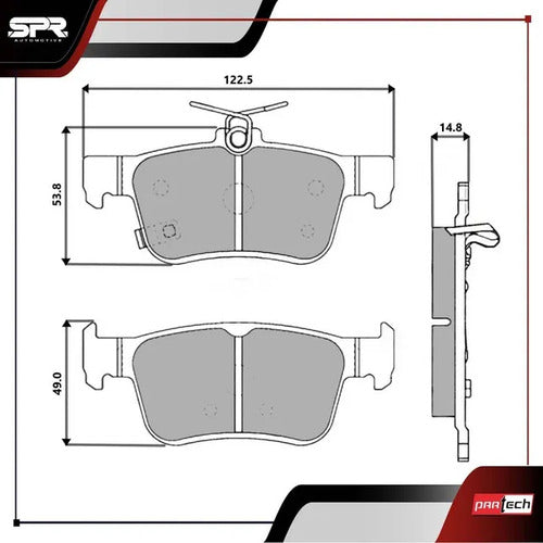 Balatas Para Ceramicas Acura Rdx 2019-2022 L4 2.0l Traseras