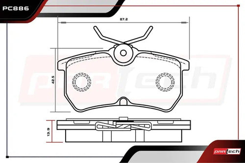 Balatas Ceramicas Ford Fiesta 2014-2019 L4 1.6l Traseras