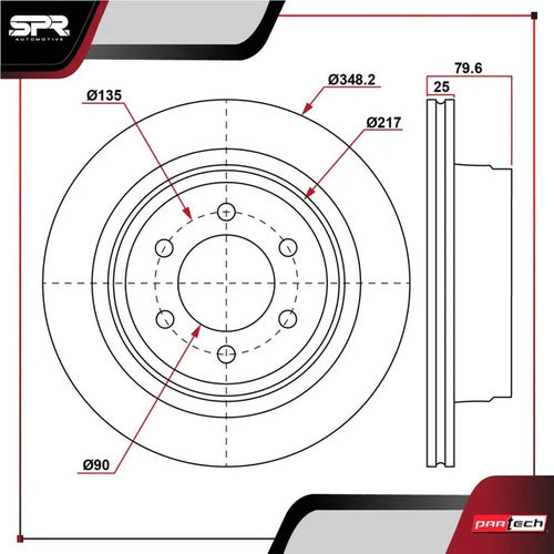 Par De Discos Ford F-150 2017-2018 V6 2.7l Traseros