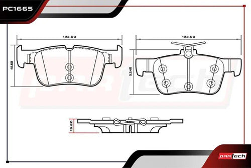 Balatas Para Ceramicas Ford Edge 2015-2018 V6 3.5l Traseras