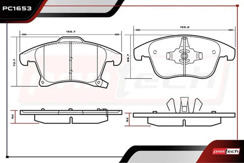 Balatas Ceramicas Ford Fusion 2013-2014 L4 1.6l Delanteras