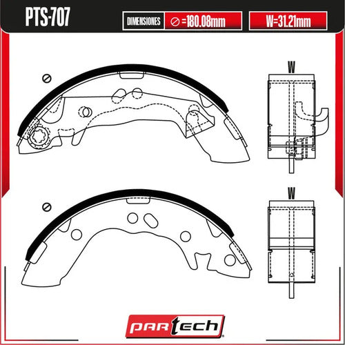 Zapatas Semimetalicas Dodge Verna 2006-2006 L4 1.6l Traseras
