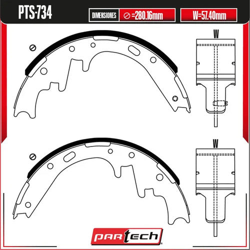 Zapatas Semimetalica Dodge B1500 1998-1998 V6 3.9l Traseras