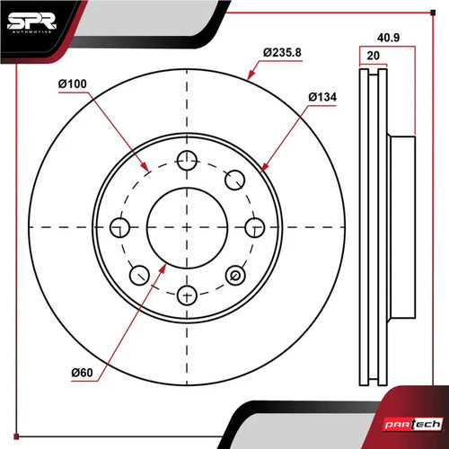 Par De Discos Chevrolet Chevy 1998-2002 L4 1.4l Delanteros