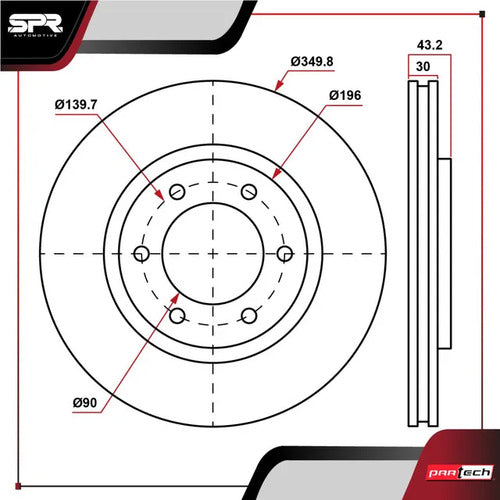 Par De Discos Nissan Armada 2008-2020 V8 5.6l Delanteros