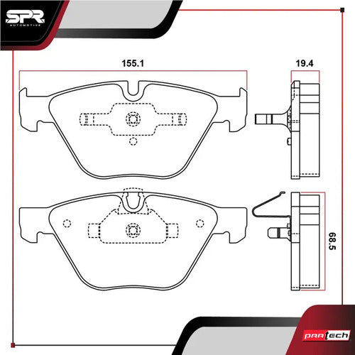 Balatas Para Ceramicas Bmw 335i 2007-2013 L6 3.0l Delanteras