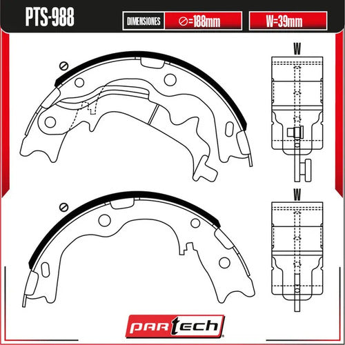Zapatas Para Hyundai Tucson 2010-2015 L4 2.0l