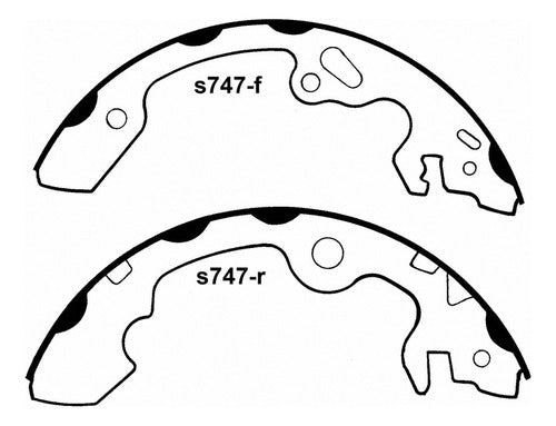 WZ-747 - ZAPATAS ORGÁNICAS TRASERAS PARA FORD FOCUS 2000-2011