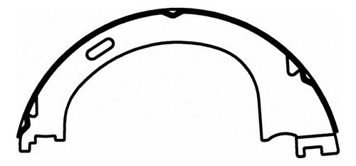 WZ-752 - ZAPATAS DE FRENO DE ESTACIONAMIENTO ORGÁNICAS TRASERAS PARA FORD EXPEDITION 1997-2002