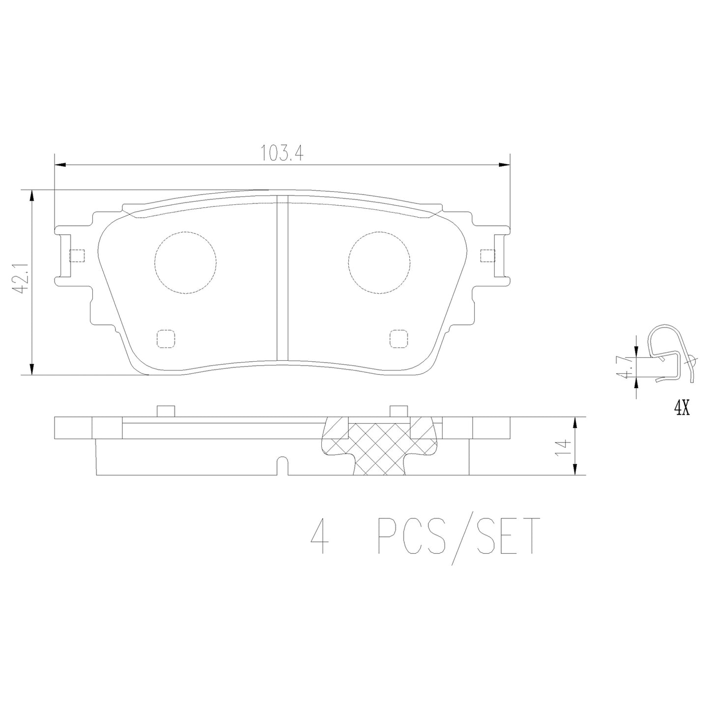 BRE-P54063N - BALATAS TRASERAS PARA MITSUBISHI ECLIPSE CROSS GLS 2019-2020