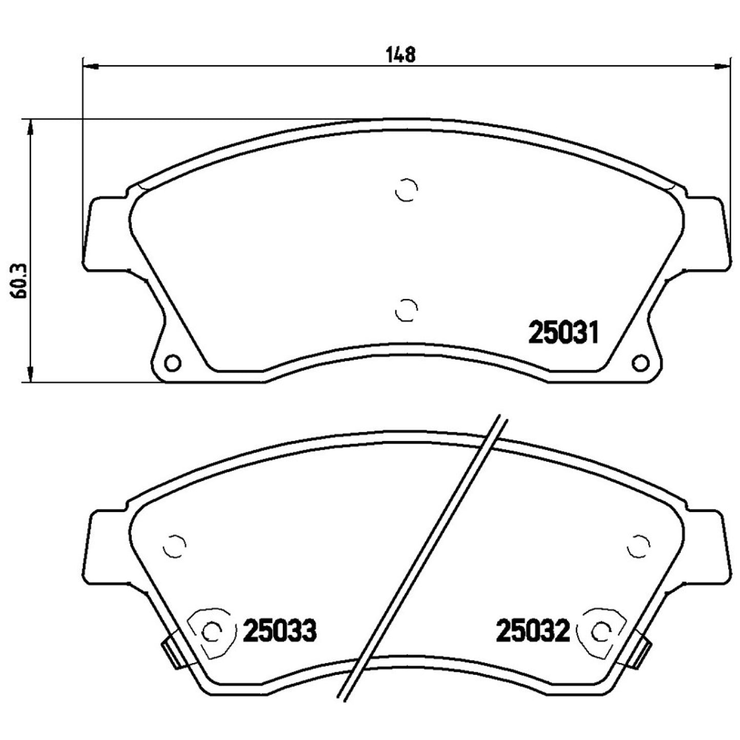 BRE-P59076 - BALATAS DELANTERAS PARA CHEVROLET CRUZE BASE 2010-2012