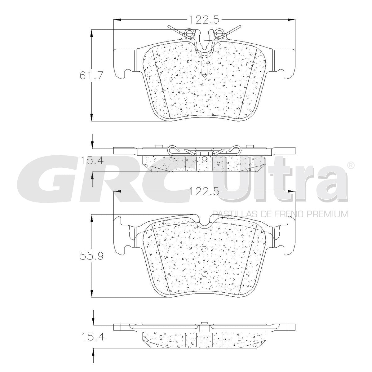 GCD1795 - BALATAS CERAMICAS TRASERAS PARA MERCEDES-BENZ C180 2015-2019