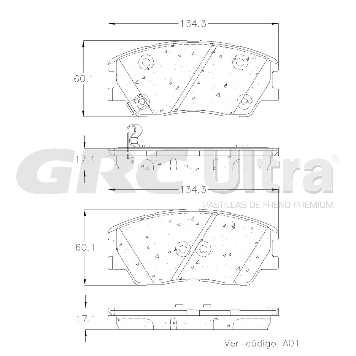 GCD2287 - BALATAS CERAMICAS DELANTERAS PARA KIA SOUL TURBO 2022-2022