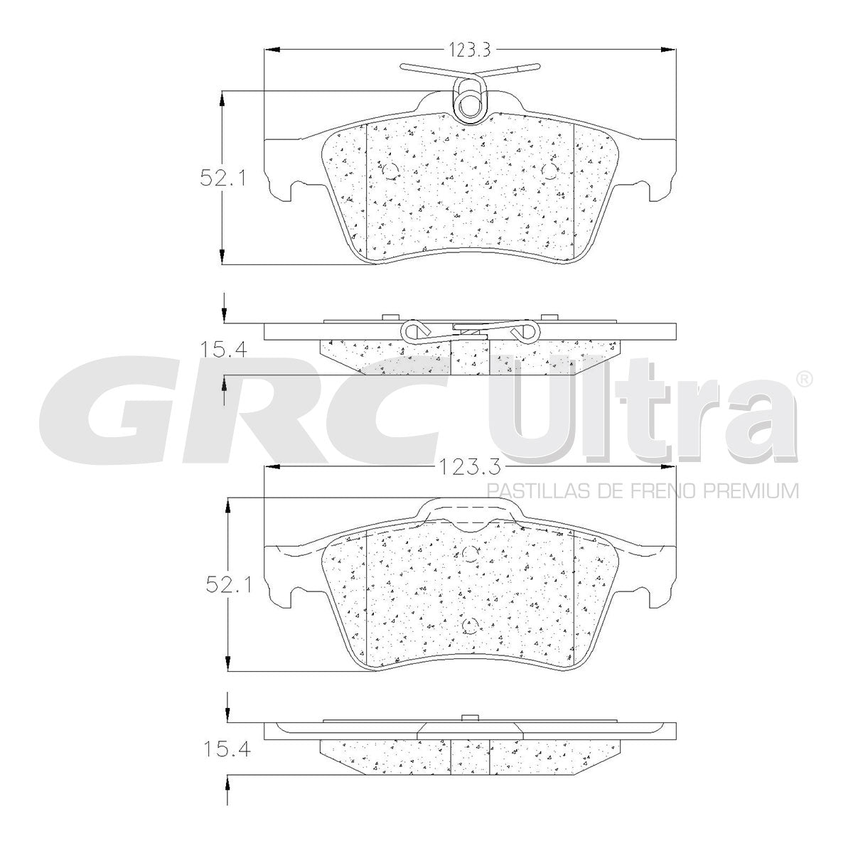 GMD1095 - BALATAS SEMIMETALICAS TRASERAS PARA CADILLAC BLS 2007-2008
