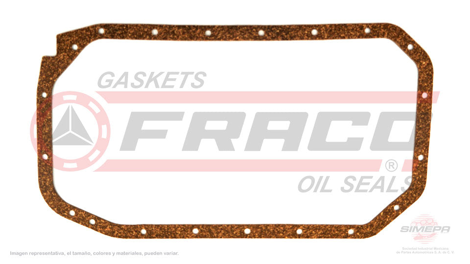 OSX-5540222 - EMPAQUE DE CARTER PARA DODGE COLT L4 1.6 L 8 V. SOHC G32B 1982-1988