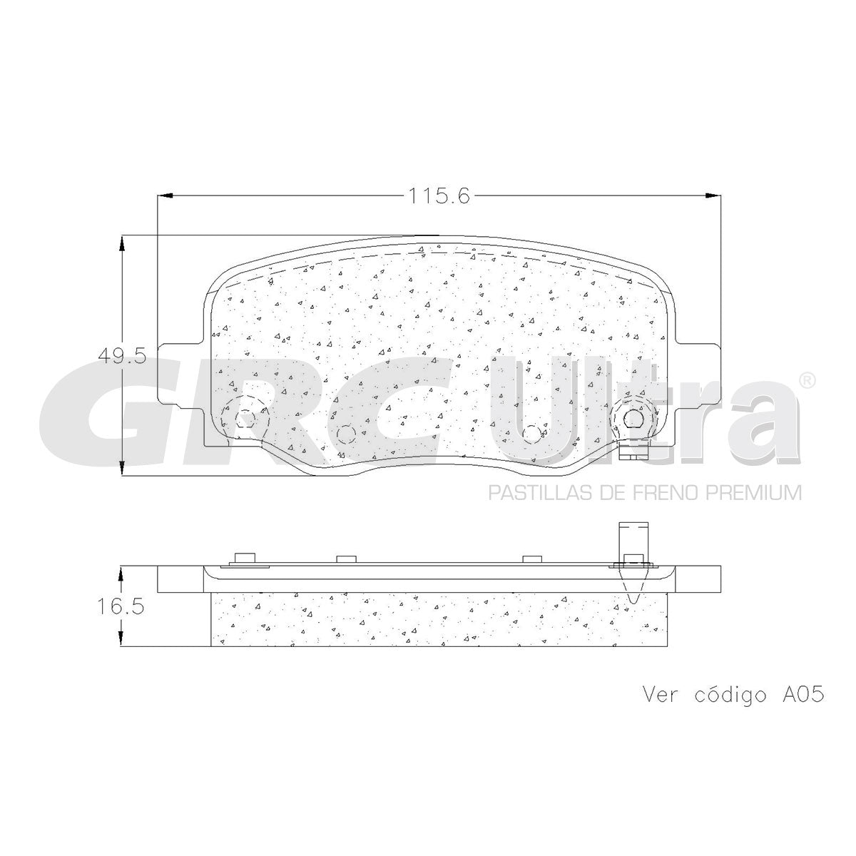 GCD1734 - BALATAS CERAMICAS TRASERAS PARA CHRYSLER 200 2015-2017