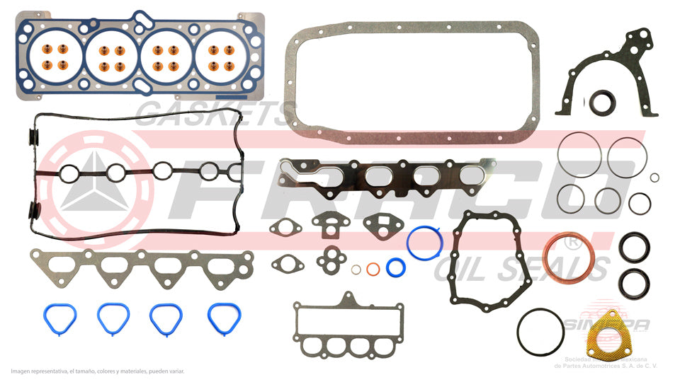 FSX-6040076MLO - JUEGO DE EMPAQUES PARA CHEVROLET AVEO L4 1.6 L LXT 16 V. DOHC LXT 2006-2012