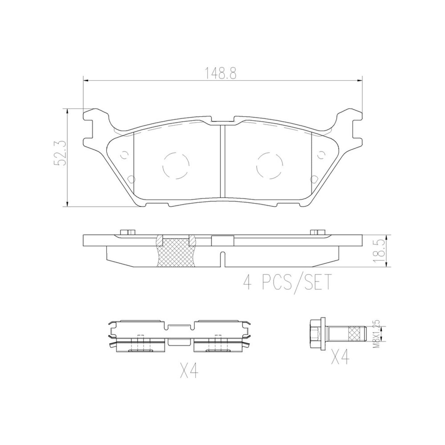 BRE-P24200 - BALATAS TRASERAS PARA FORD EXPEDITION KING RANCH 2020-2021