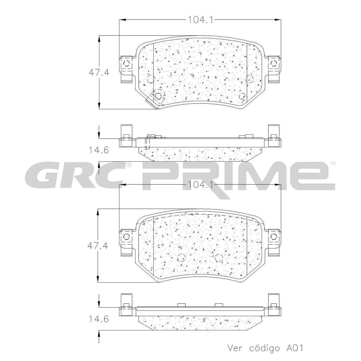 GPRD1874 - BALATAS CERAMICAS TRASERAS PARA MAZDA 6 2016-2021