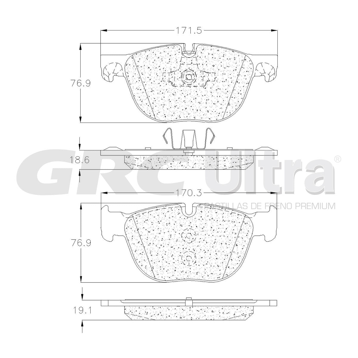 GMD1294 - BALATAS SEMIMETALICAS DELANTERAS PARA BMW X4 M40I 2016-2018