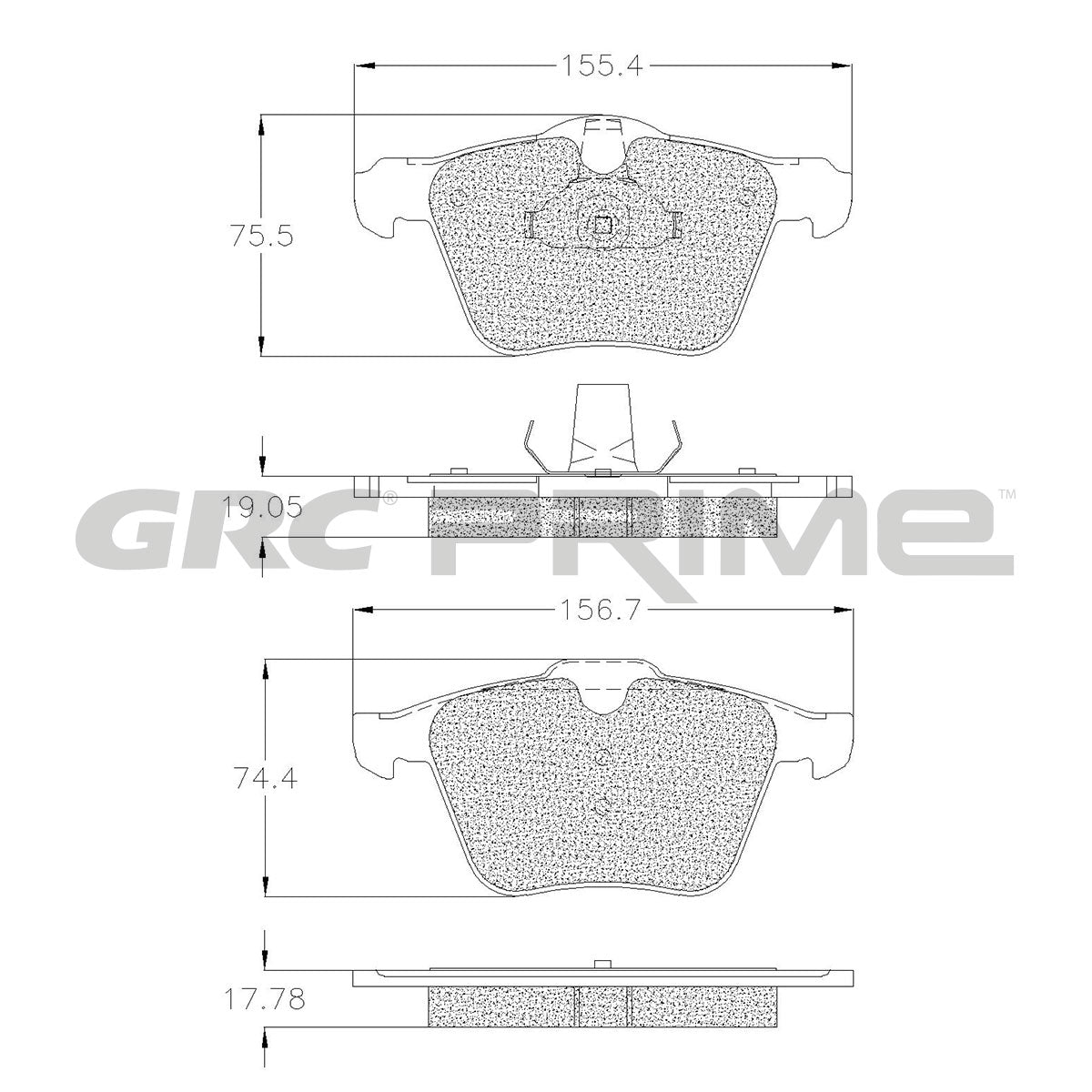 GPRD1305 - BALATAS CERAMICAS DELANTERAS PARA VOLVO S60 ADDITION PLUS 2015-2016