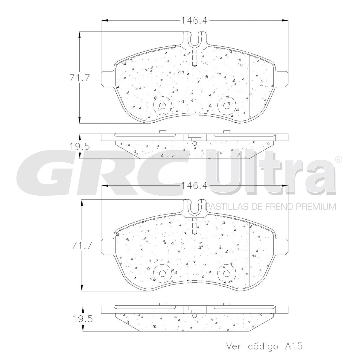 GCD1340 - BALATAS CERAMICAS DELANTERAS PARA MERCEDES-BENZ C180 2011-2014