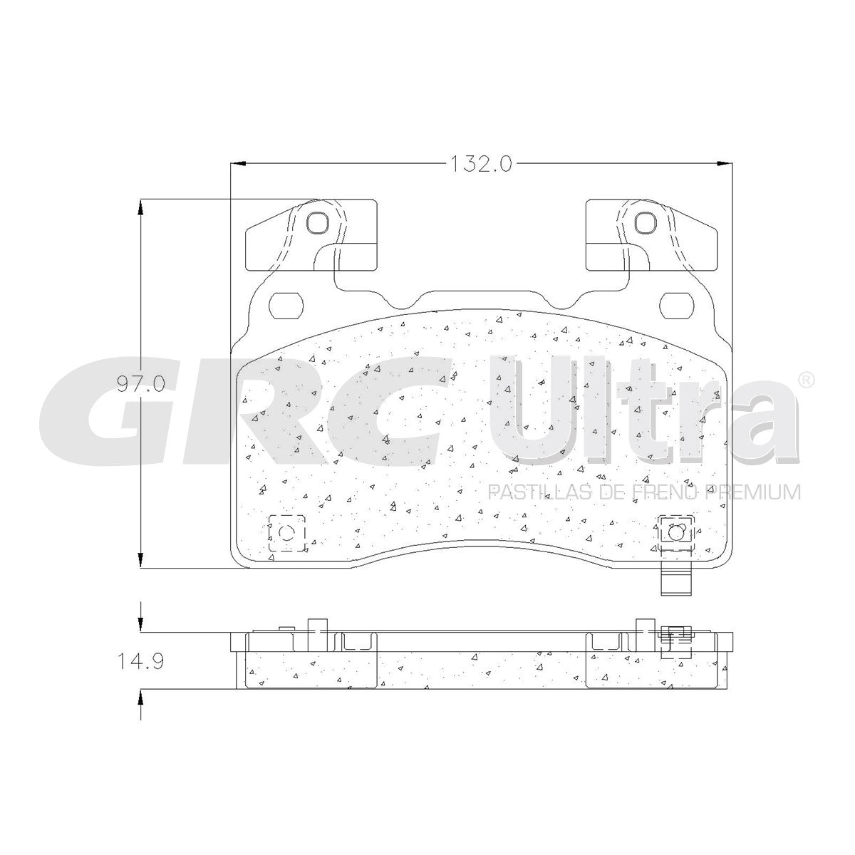 GMD1474A - BALATAS SEMIMETALICAS DELANTERAS PARA CADILLAC CT6 2017-2017