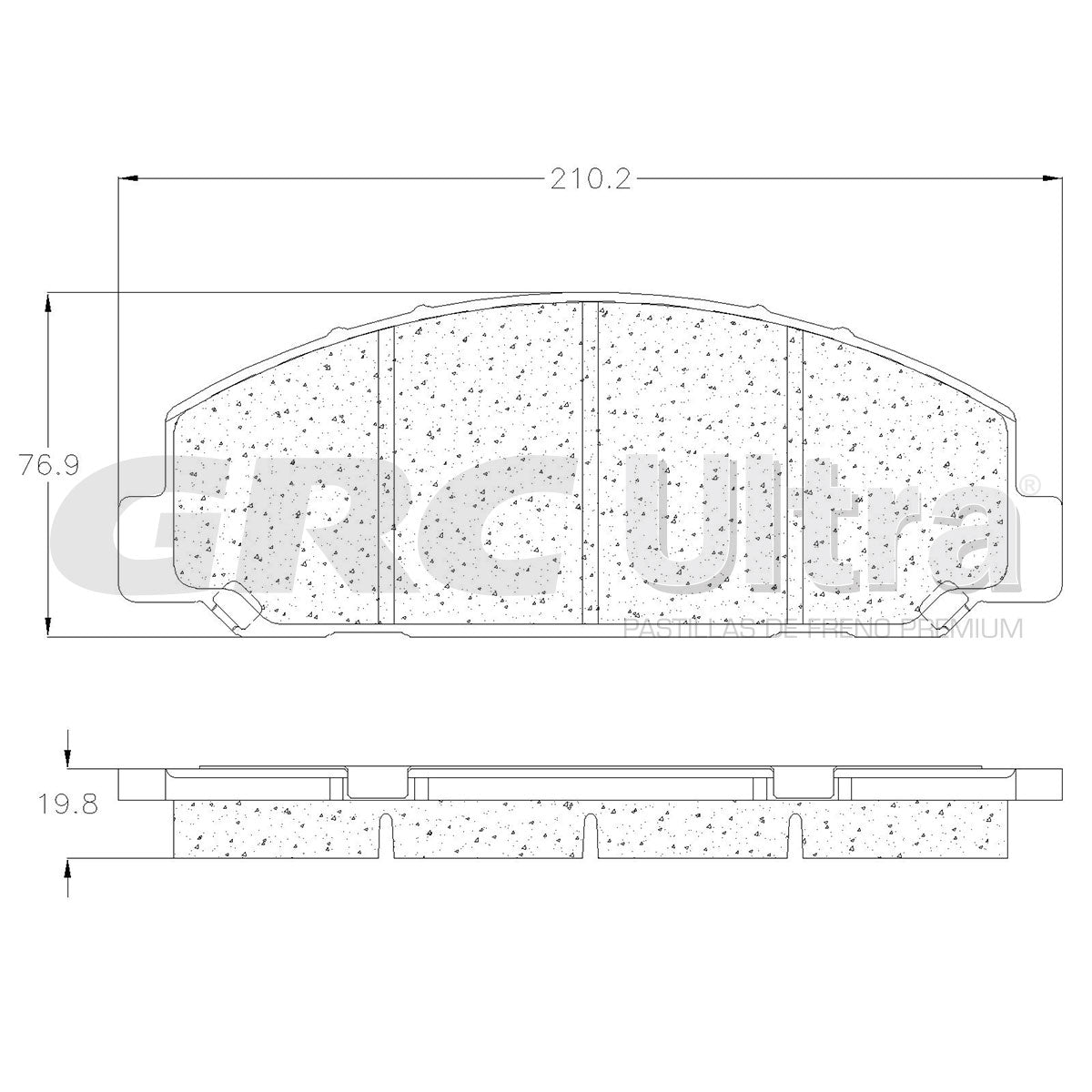 GMD827 - BALATAS SEMIMETALICAS DELANTERAS PARA CHEVROLET LCF 3500HD 2016-2016