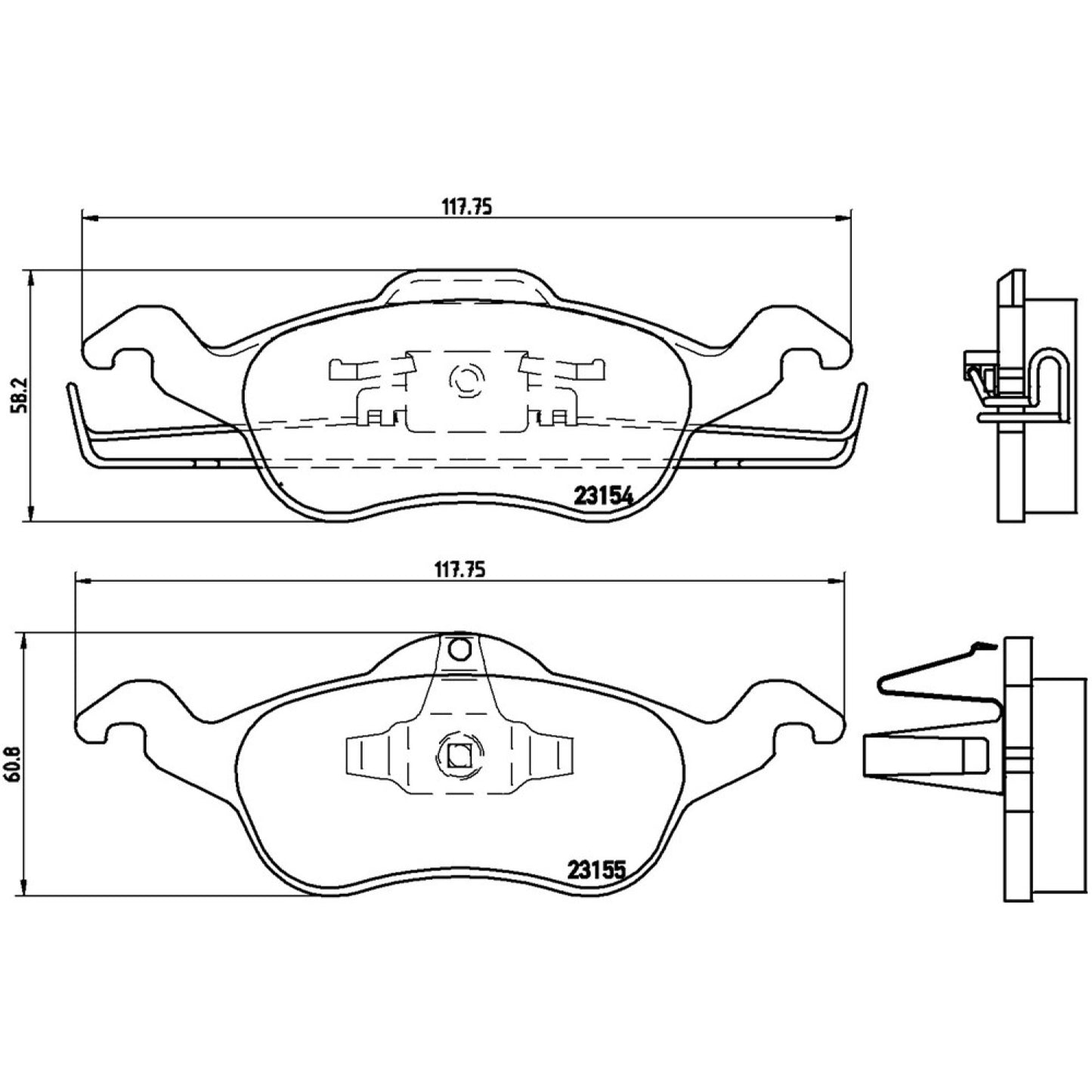 BRE-P24046 - BALATAS DELANTERAS PARA FORD FOCUS BASE 2002-2002