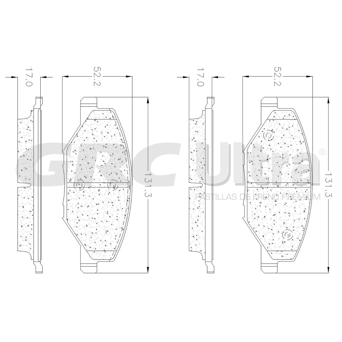 GCD1776 - BALATAS CERAMICAS DELANTERAS PARA VOLKSWAGEN POLO ALLSTAR 2017-2017