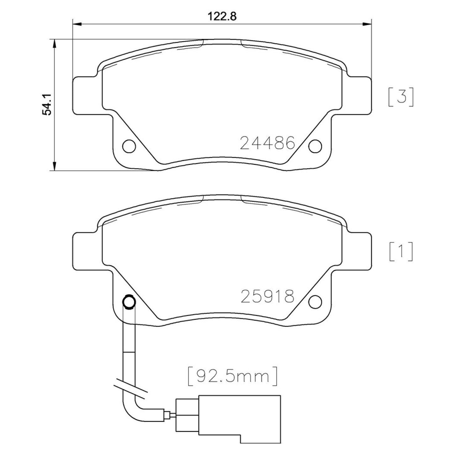 BRE-P24066 - BALATAS TRASERAS PARA FORD TRANSIT BASE 2007-2014