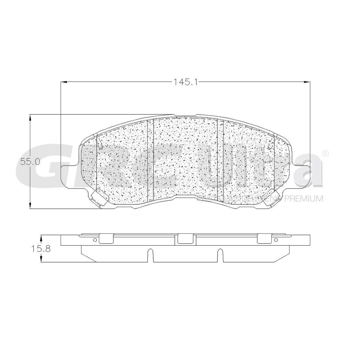 GCD2057 - BALATAS CERAMICAS DELANTERAS PARA JEEP COMPASS LATITUDE 2.0L 2017-2017
