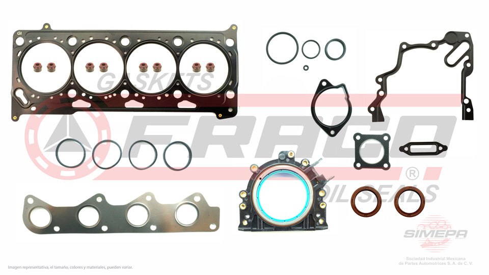 FSX-8640092 - JUEGO DE EMPAQUES PARA VOLKSWAGEN LUPO L4 1.6 L 8 V. SOHC EA111 BAH 2005-2009