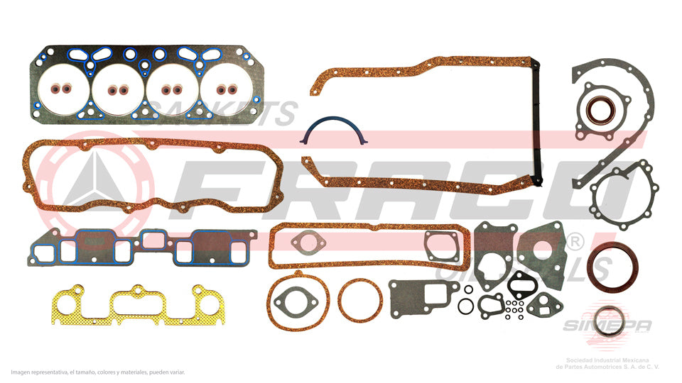 FSX-3040113 - JUEGO DE EMPAQUES PARA BUICK CENTURY L4 2.5 L 8 V. OHV 1987