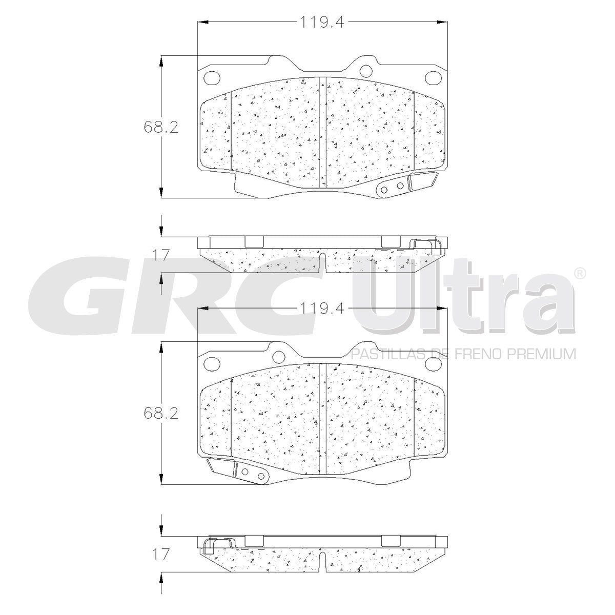 GCD799 - BALATAS CERAMICAS DELANTERAS PARA TOYOTA TACOMA 1999-2004